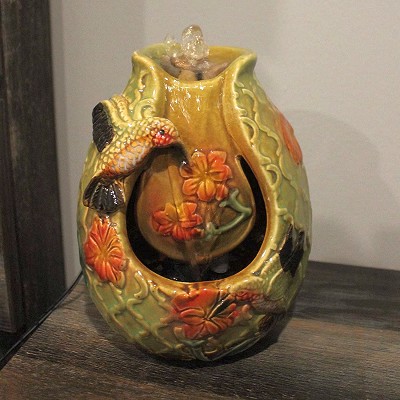 Hummingbird Falling Waters Tabletop Fountain 