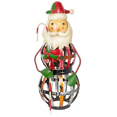 Santa Claus Recycled Metal Door Greeter 23" 