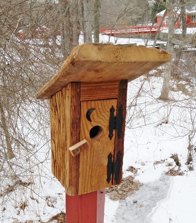 Chester County Mushroom Wood Outhouse Birdhouse 