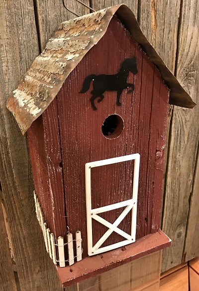 Bird In Hand Summitville Stable Birdhouse Red 