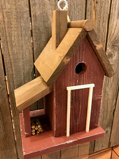 Bird In Hand Warwick Woodcutters Cottage Birdhouse Red 