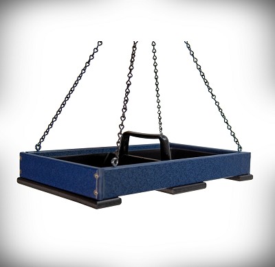 Recycled Poly Window Platform Feeder Large Blue 