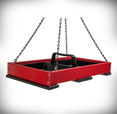 Recycled Poly Window Platform Feeder Large Red 