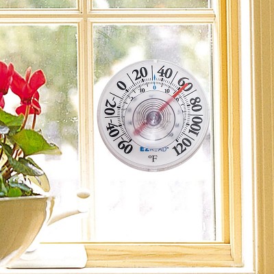 EZ Read 3.5" Mini Dial Suction-Cup Window Thermometer 