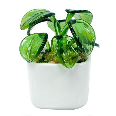 Milano Art Glass Pilea Plant 