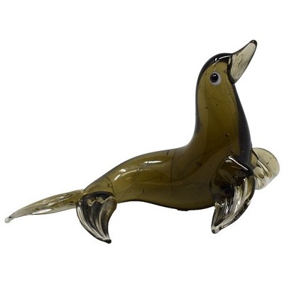 Milano Art Glass Animals Silver Seal 