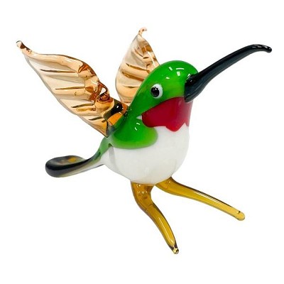 Milano Art Glass Animals Ruby-Throated Hummingbird 