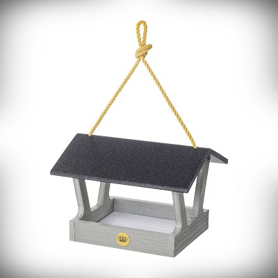 Modern Farmhouse Recycled Poly Fly-Through Bird Feeder Driftwood 