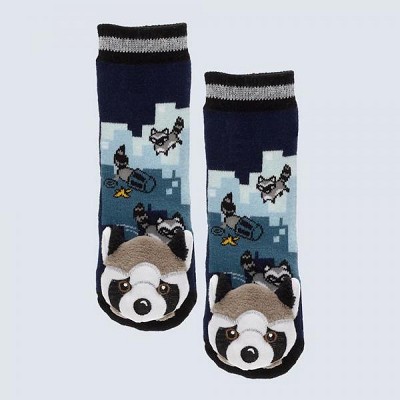 City Raccoon Toddler Slipper Socks 