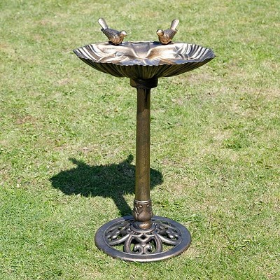 Pompeii Pedestal Bird Bath Bronze 