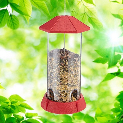 Red Gazebo Bird Feeder Set of 2 