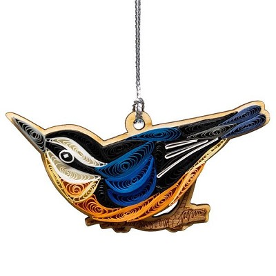 Nuthatch Quilled Ornament 