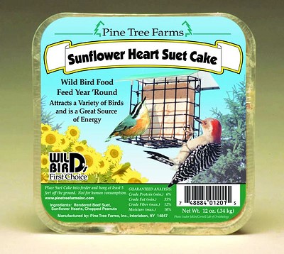 Sunflower Heart Suet Cake 12 oz. 12/Pack 