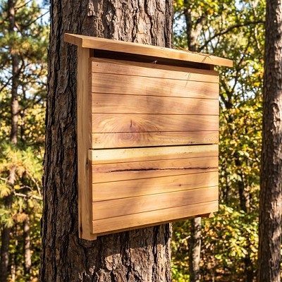 Amish Handcrafted Single Cell Cedar Bat Box with Hanging Wire 100 Bats 
