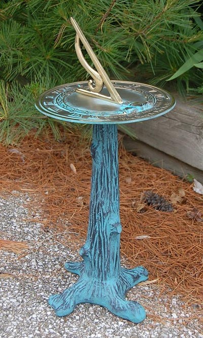 Grow Old With Me Sundial and Tree Pedestal Set 