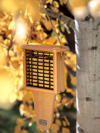 Spruce Creek Recycled Plastic Tail Prop Suet Feeder Natural Teak 