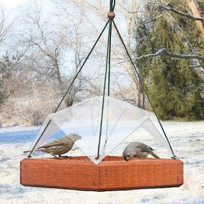 Hanging Tray Bird Feeder Cover 12" x 12" (Feeder Sold Separately) 