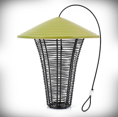 Alcyon Porcelain Prairie Bird Feeder Grass Green 