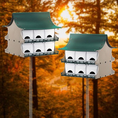 S&K Dual Purple Martin Houses Expandable Option 24 Rooms 