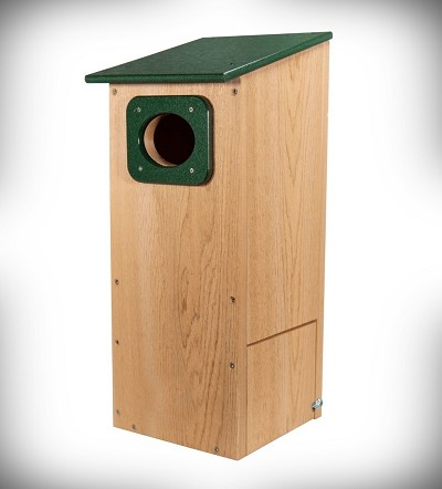 Deluxe Cedar and Poly Wood Duck House Green 
