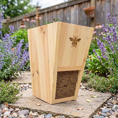 Combination Cedar Mason Bee House & Planter 