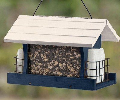 Audubon Blue Ranch Bird Feeder with Suet Cages 