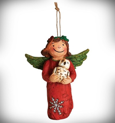 Winter Peace Angel Ornament 